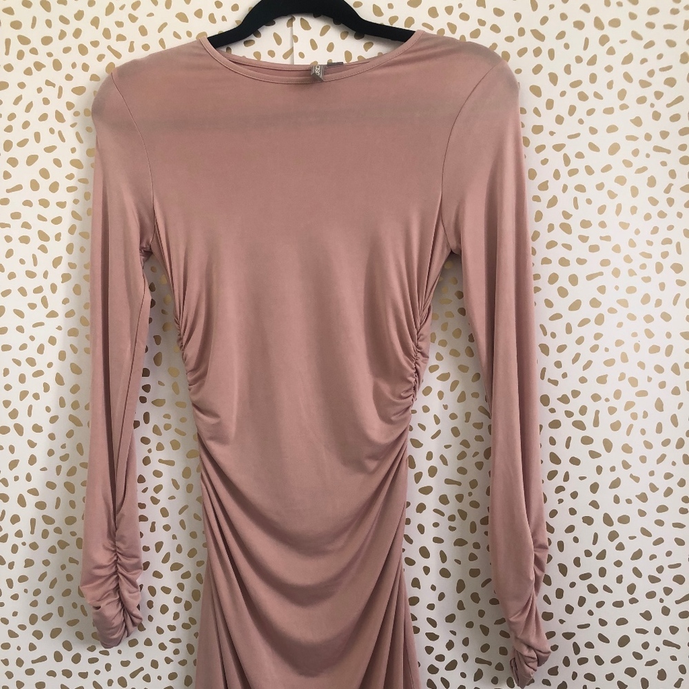 ASOS size 0 Pink Ruched Dress